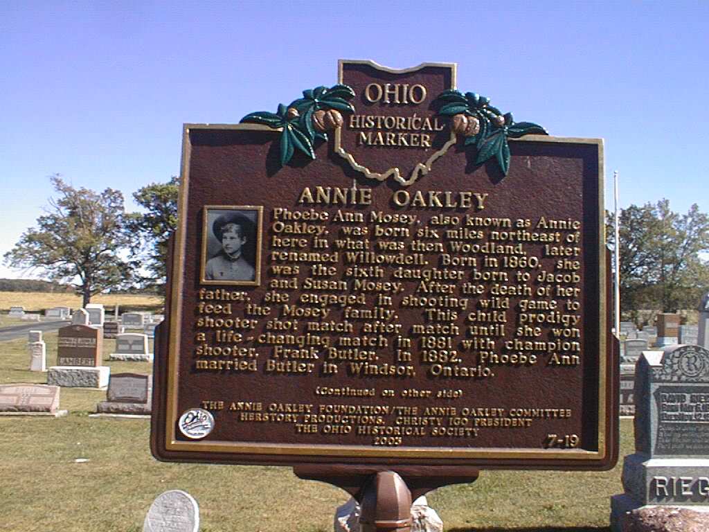 Ohio Historical Marker in Cemetery (front)